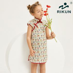 Children Chineses dresses Qipao Dresses for girls flower girl dress cotton Chinese style of the new manual button cheongsam girls