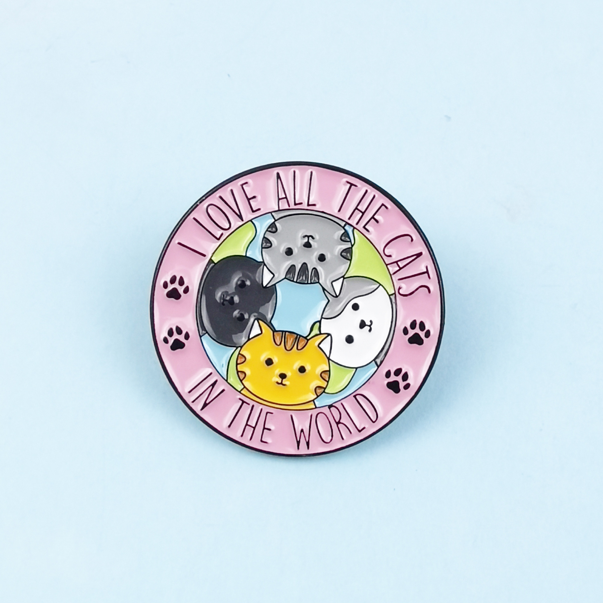 Personalidad humor broche inglés dibujos animados lindo patrón aleación insignia redonda accesorios de pin fijo spot transfronterizo