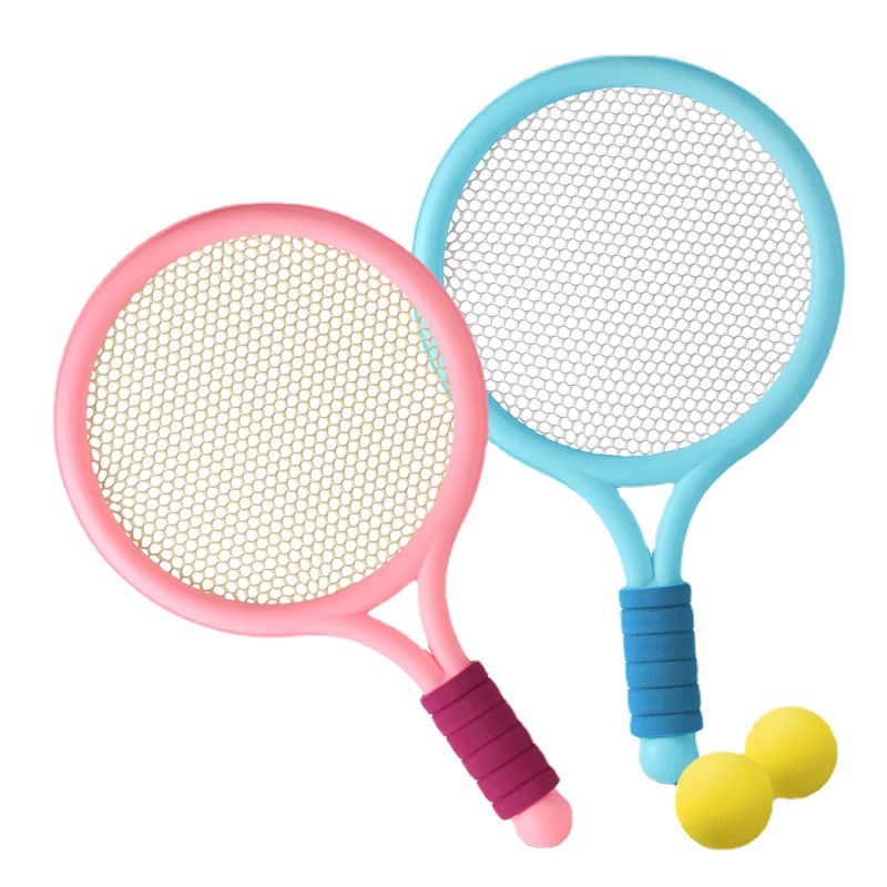 儿童羽毛球拍幼儿园户外亲子互动双人内室外运动网球拍跨境玩具
