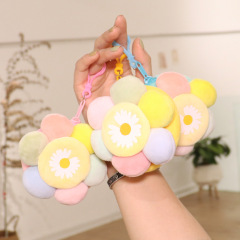 Creative candy-colored flower coin purse key bag daisy coin bag headphone bag origin source couple gift