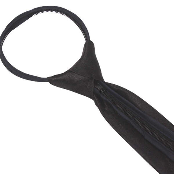 Men and girls 5CM polyester silk without knotting one-color tie