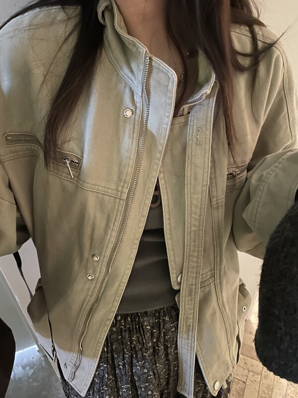 美式复古重工水洗机车工装夹克衫外套女时尚立领休闲牛仔外套女|undefined