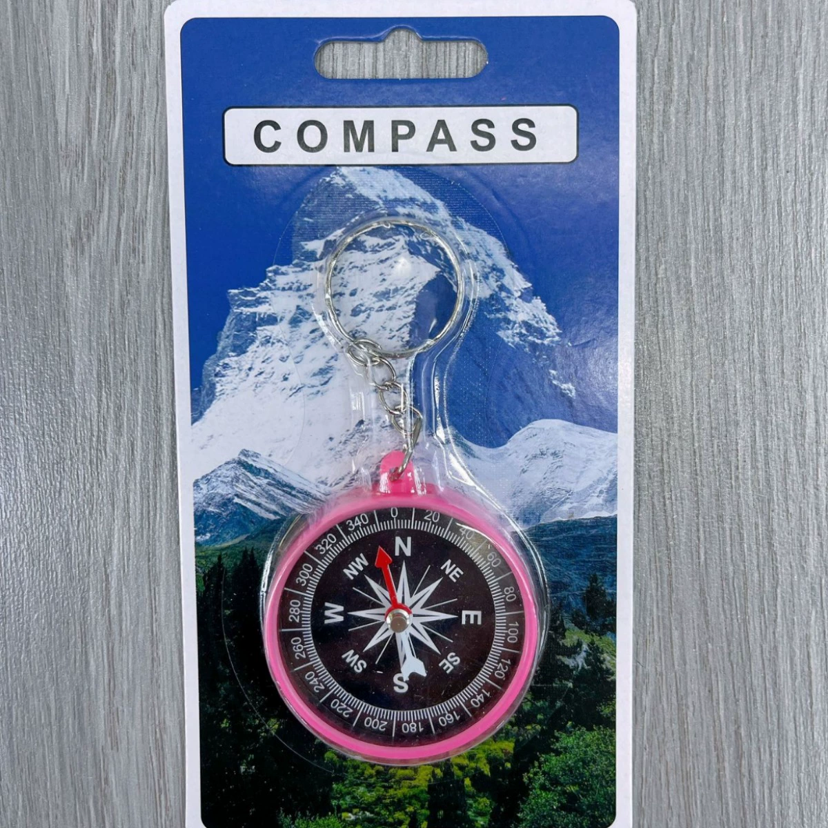 45 мм блистерная подвесная карта, уличная американская северная игла, брелок-компас, многоцветная пластиковая подвесная пряжка, северная игла