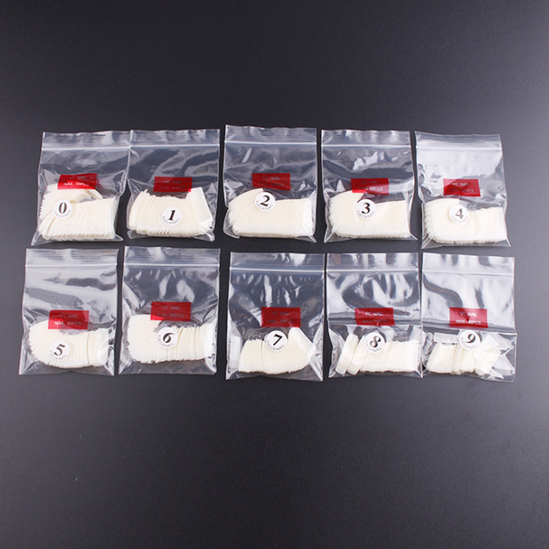 Uñas en bolsas pieza de uñas sin costuras multi-modelo color carne 500 piezas sin costuras pegatinas completas medias pegatinas pieza de uñas pieza de belleza de uñas