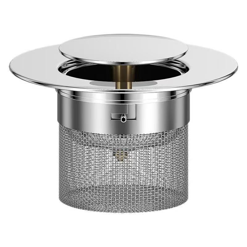 Rebote de pantalla de filtro de lavabo de verduras tipo prensado tanque de agua desagüe anti-bloqueo anti-odor cuenca de cara núcleo de rebote de pantalla de filtro universal