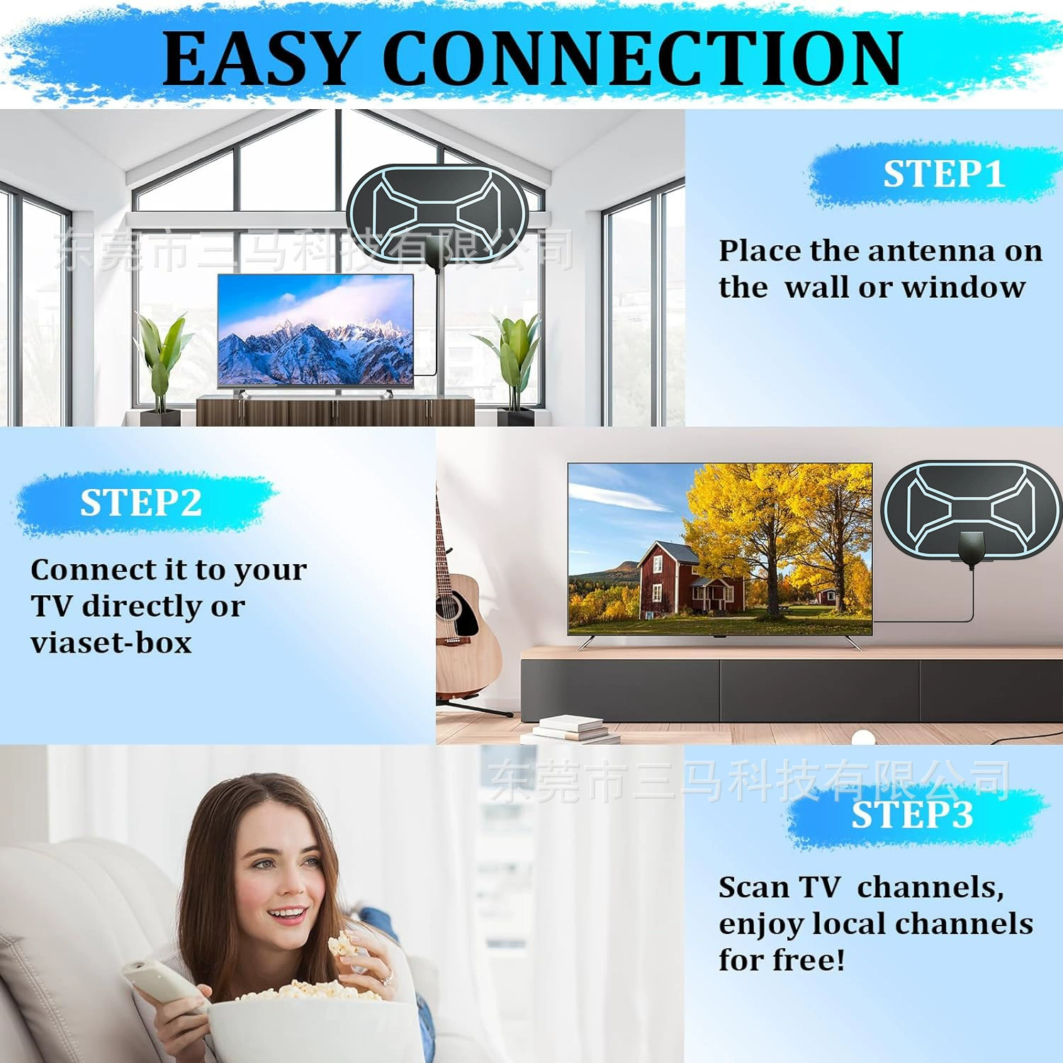 Новая европейская и американская ATSC ТВ-антенна DVB-TV внутренняя антенна высокой четкости цифровая антенна hdtv