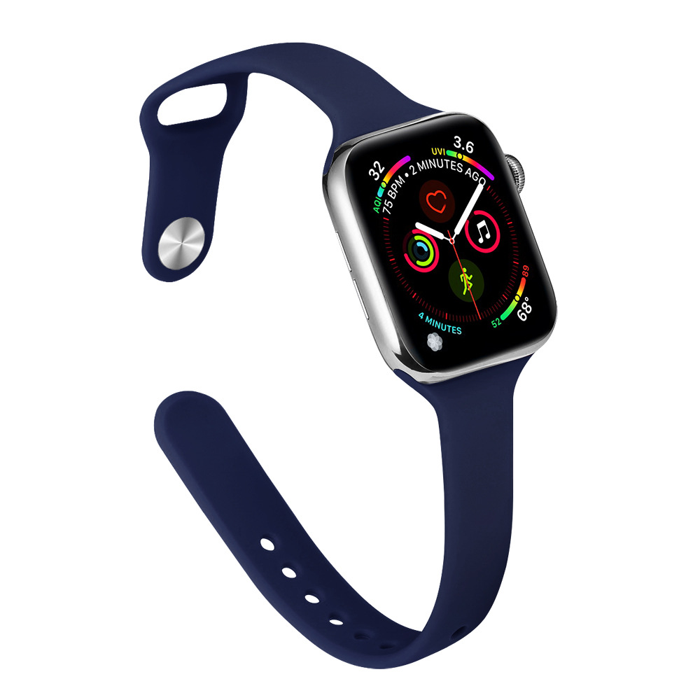 Aplicable Apple Watch correa Applewatch8SE7654 cintura pequeña correa de silicona delgada moda deportiva