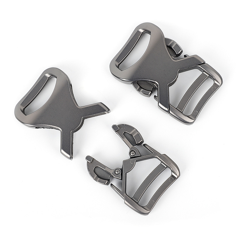 Fábrica al por mayor fuerte tensión hebilla de aleación de zinc collar de mascota accesorios de cinta 15-25mm hebilla de metal