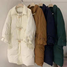 平湖高端羽绒服女款鹅绒服浅色长款外套高端品牌折扣女装批发货源