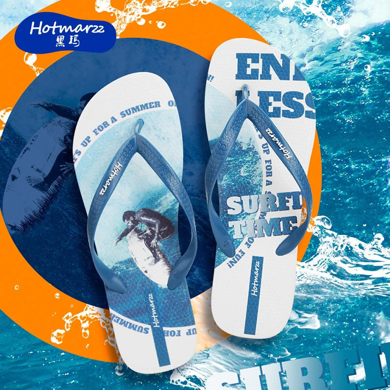 Hotmarzz Black Ma мужской новый противоскользящий шлепанец летом досуг носить тапочки приливная марка Пляжный буксировка ПВХ