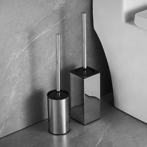 Stainless steel toilet brush holder set floor-standing light luxury toilet toilet brush bathroom wall-mounted toilet brush with cover