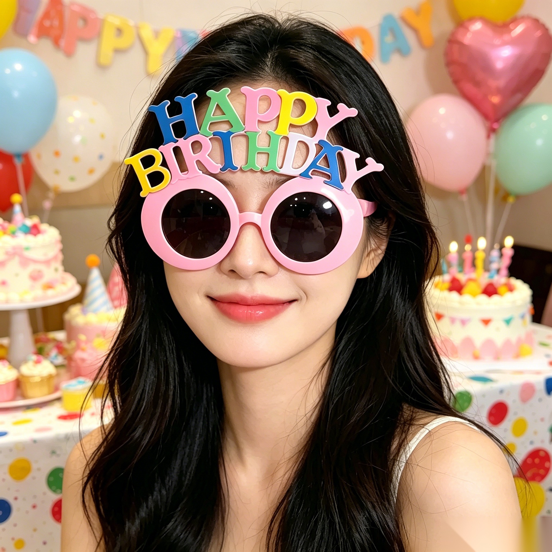 Cumpleaños temático fiesta gafas extrañas feliz cumpleaños pastel vela gafas de diseño de cumpleaños accesorios de fotos
