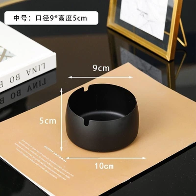 Car ashtray: anti-fall, stylish and creative, cross-border - black-10cm-thickened-version-free-customization-for-2-ashtrays