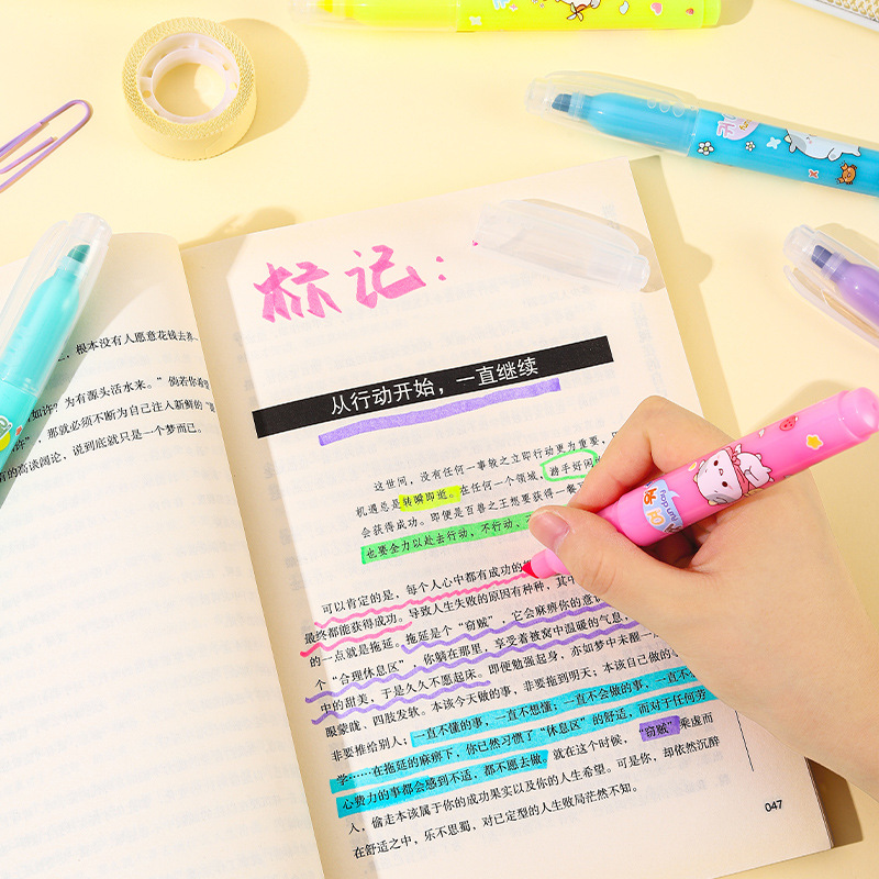 Morandi marcador de color de ojos para estudiantes marcador de cabeza ultra suave de gran capacidad marcador de cabeza diagonal marcador