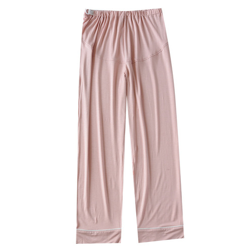Modal maternity pants, spring and autumn maternity home pajamas, can be worn outside, summer large size adjustable confinement pants
