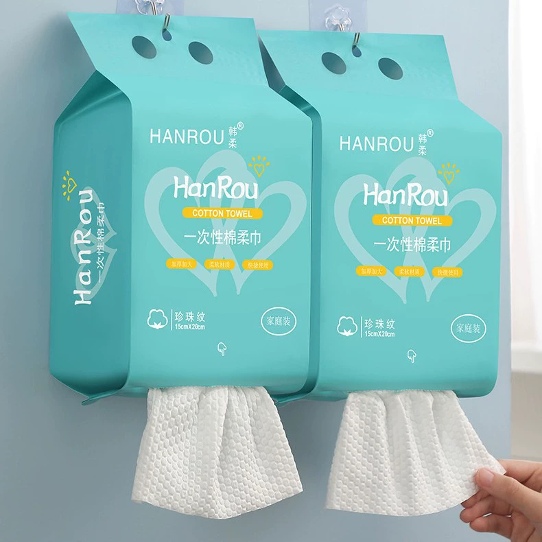 Подвесное сухое и влажное хлопковое полотенце для мытья домашнего лица одноразовое настенное очищающее полотенце