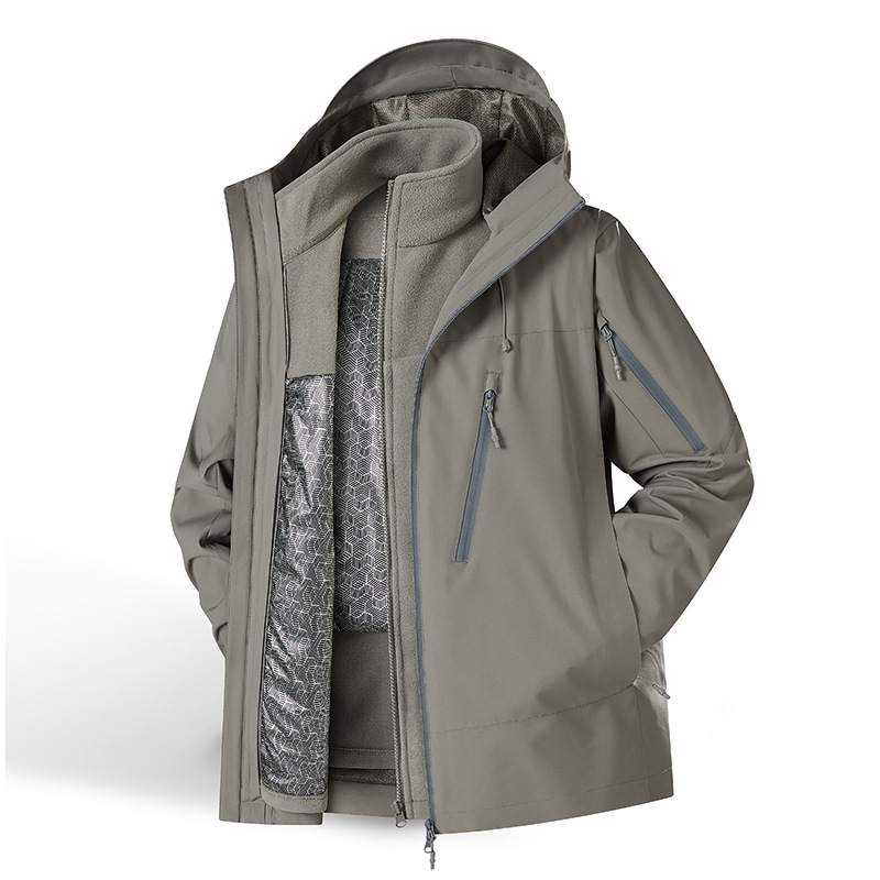 Luo Tuo Armor Jacket Women's 3-in-1 Outdoor Windproof and Waterproof Jacket Men's Small Size Mountaineering Clothing