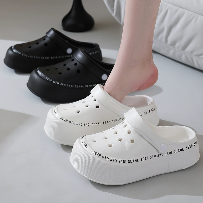 Летние модные сабо 2024 года, простые, трендовые, удобные, универсальные, повседневные, на толстой подошве, для миниатюрных женщин.