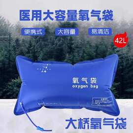 正品大桥氧气袋家用医用42L大容量便携氧气袋吸氧包送鼻氧管 老人