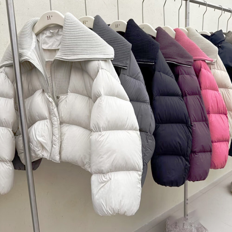 2025冬季新款白鸭绒羽绒服女款高端女面包服外套品牌女装批发货源|undefined