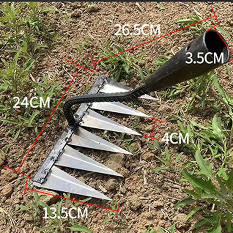 Six-tooth nail rake*multi-tooth*40*20*26