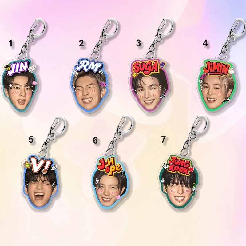 BTS merchandise, Bangtan Boys ARIRANG Taekyung pendant, Park Jimin and Kim Taehyung keychain pendant 1880
