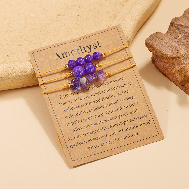 12g Weight Bracelets Classification 1 Set Quantity Daily Occasion natural stone Material Geometric Pattern Unisex Gender Beaded, Braid Design Simple Style Style Simple Style Geometric Natural Stone Bracelets In Bulk 15