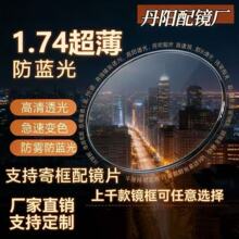 语曼丹阳眼镜凯米U6近视防蓝光镜片U2 1.74超薄高度数非球面镜片