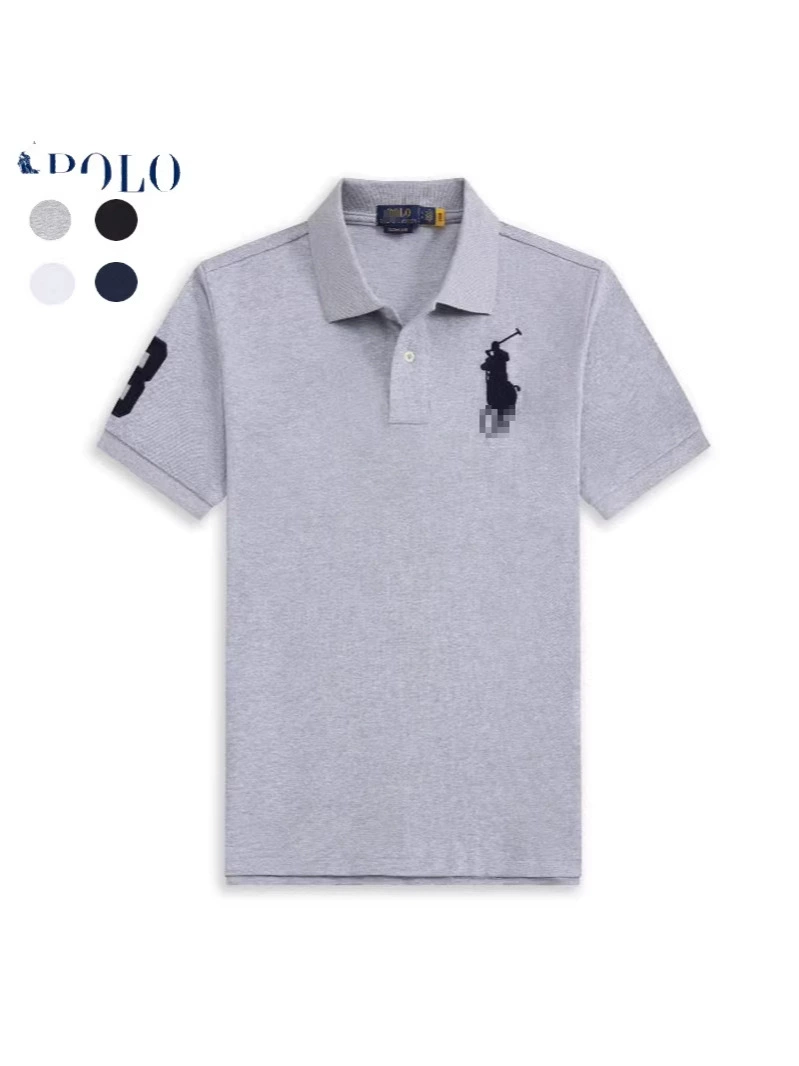 2026 год cross-border Raff RL POLO shirt мужская вышитая лошадь značок лацкан поло сShort-sleeved летний деловой повседневный футболка