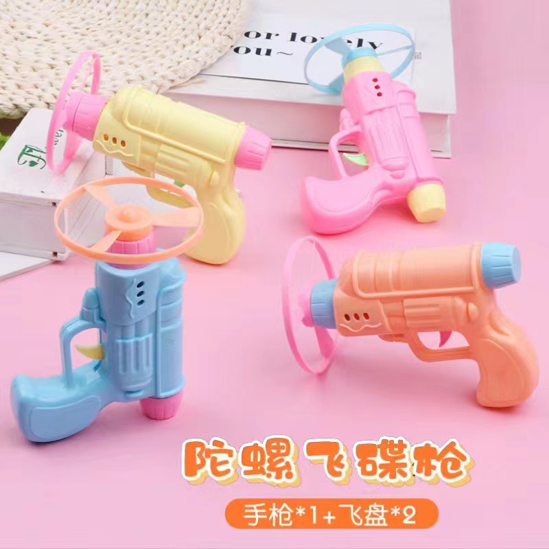 Platillo volante para niños pistola giroscopio pistola giratoria libélula de bambú rueda voladora juguete Frisbee fábrica al por mayor