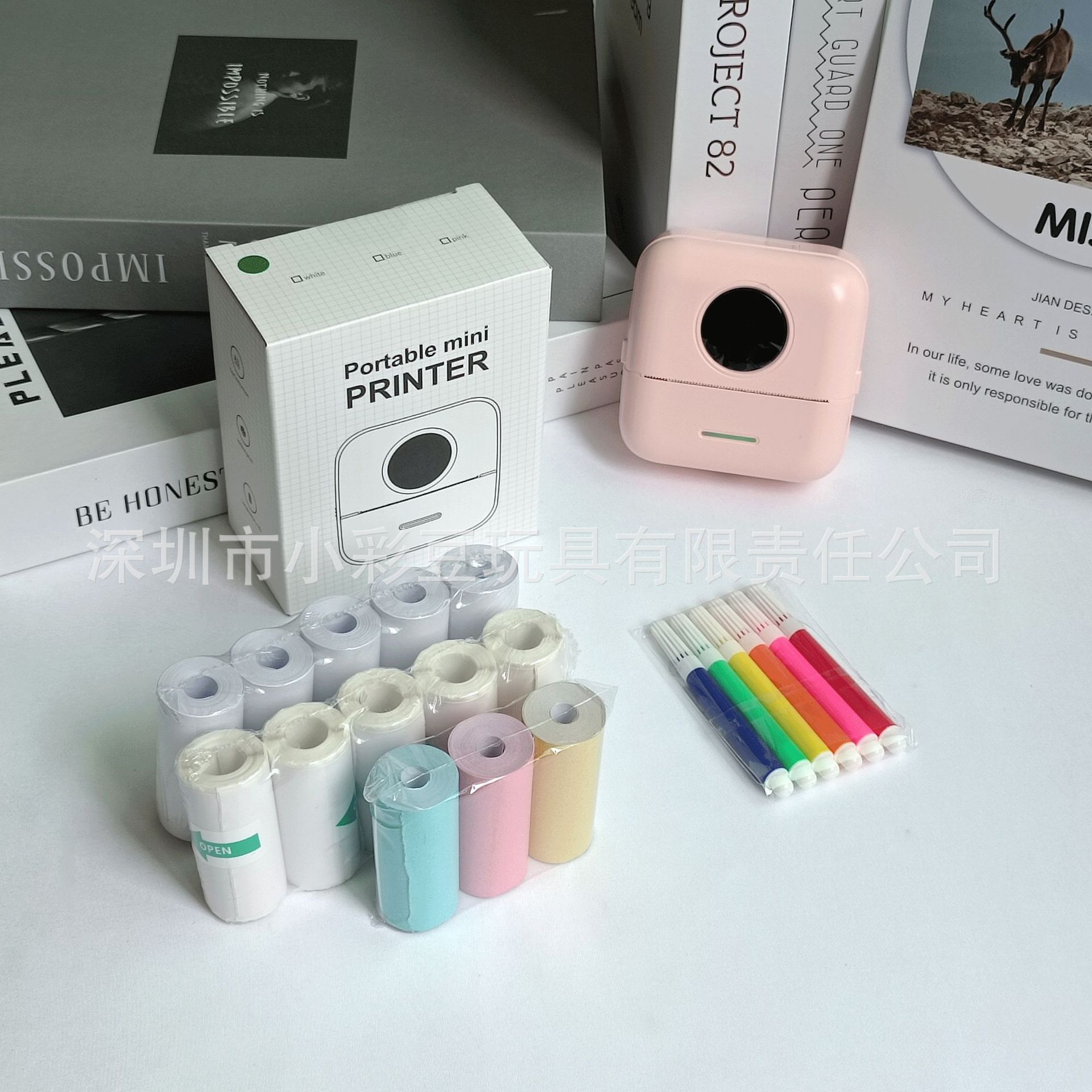 X5 파우더 + 감열지 5개 + 접착지 5개 + 색지 3개 + 색펜