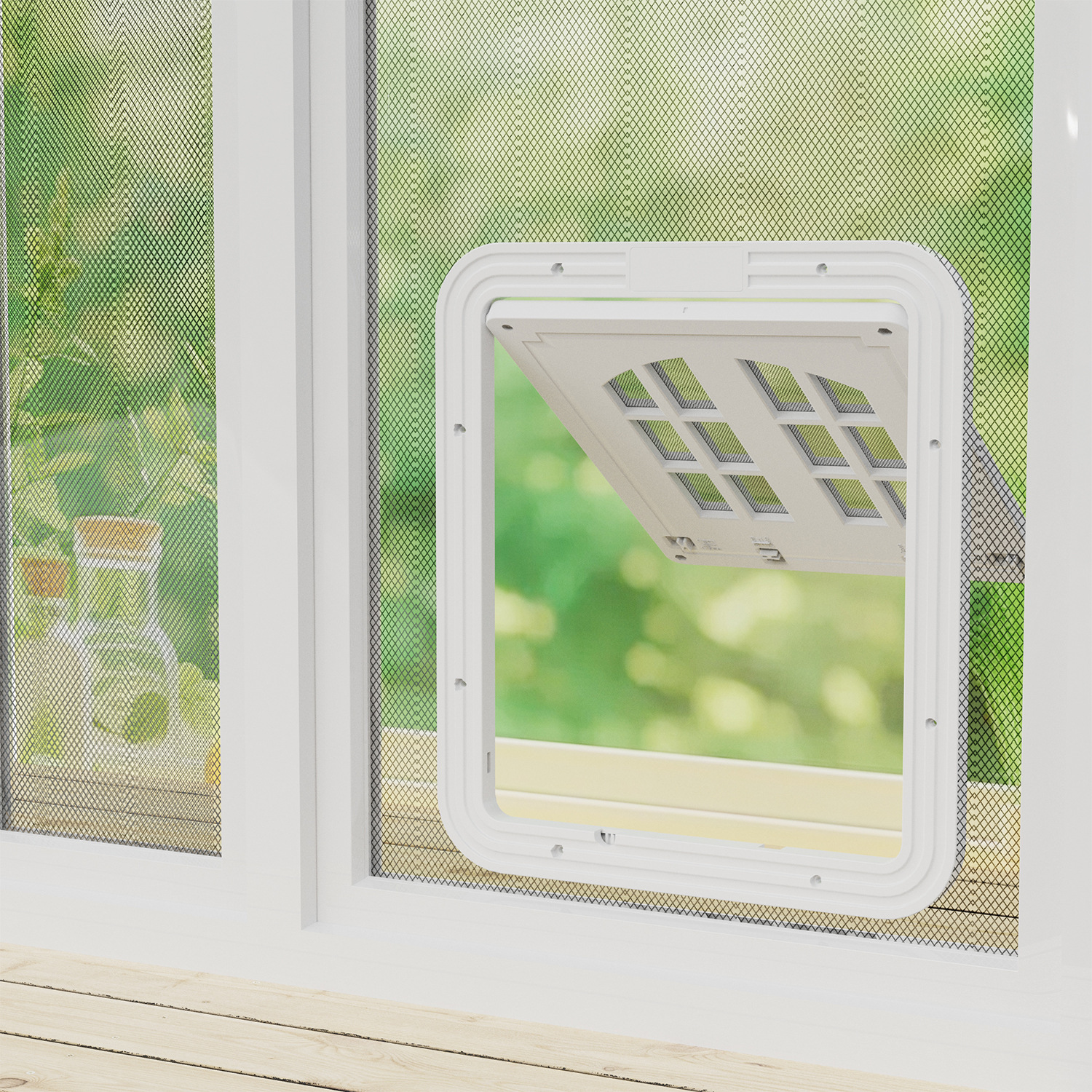 Productos para mascotas Nuevas puertas de mascotas a prueba de mordidas gatos puerta de pantalla gatos puerta de perros mascotas entrada libre Amazon