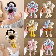 Xiaohongshu 人気のかわいいミッキーバットヘアバンド女性用クリエイティブ水玉模様の花のボールヘッドバンドヘアロープ