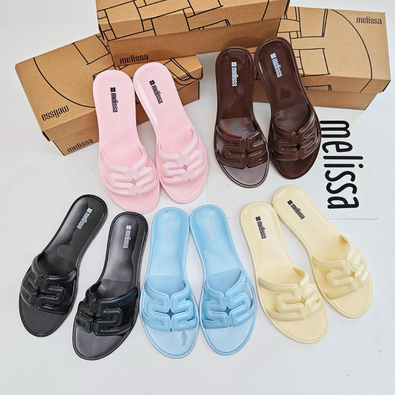 2025 Melissa Slippers Flat Bottom Letter Simple Hollow Beach Shoes Melissa m Slide 2025 Melissa Slippers Flat Bottom Letter Simple Hollow Beach Shoes Melissa m Slide