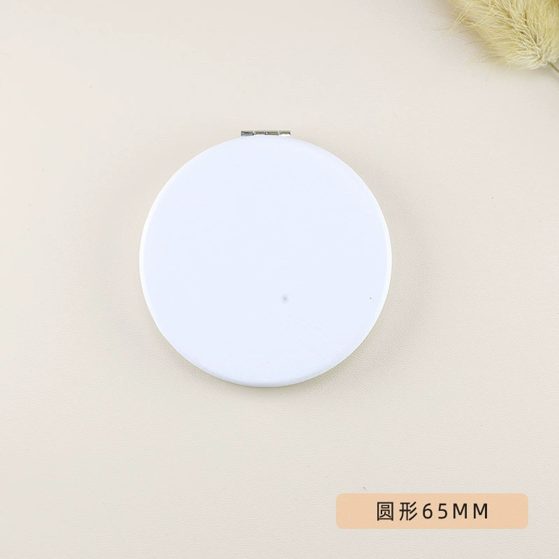 Polyurethane double-sided small handheld folding white mirror