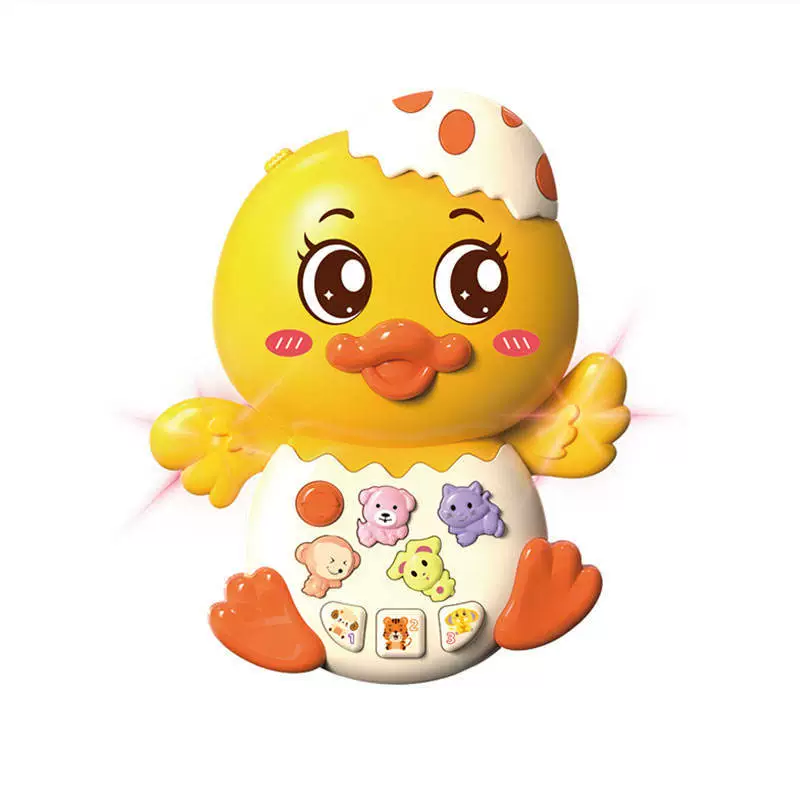 Детская электронная музыкальная игрушка-пианино в виде утки, прямые продажи с фабрики, развивающая интерактивная игрушка для малышей