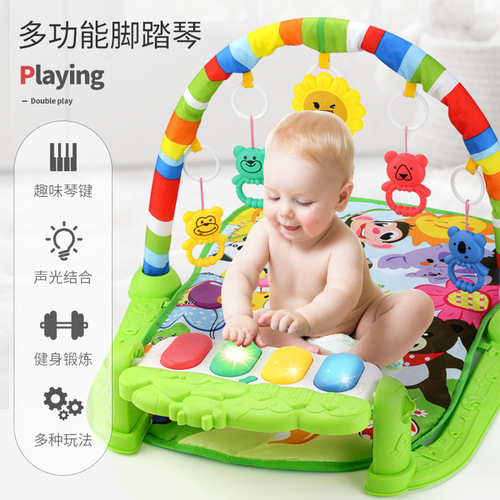Baby Multifunction Foot Piano Newborn Music Game Mat 0-1 Baby Fitness Frame Early Education Toys