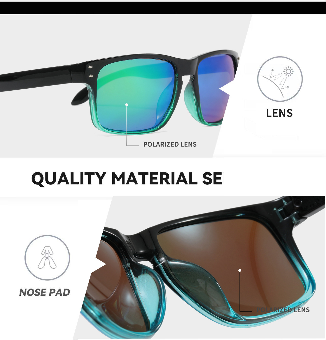 New Cross-border Men's Windproof Sunglasses, Polarized Sunglasses For Running And Cycling, Women's Sports Sunglasses, Stylish Sunglasses For Driving_desvips.com