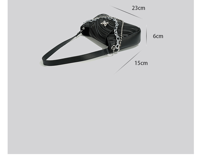 Women's Small Pu Leather Butterfly Classic Style Square Zipper Underarm Bag display picture 2