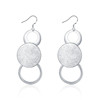 Fashionable earrings, silver accessory, Korean style, wholesale
