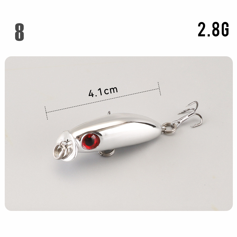 Japón 2.6g micro-materiales minos arroyo luya cebo falso hundimiento lento de pesca de capuchón de caballo de boca de caballo de bajo blanco