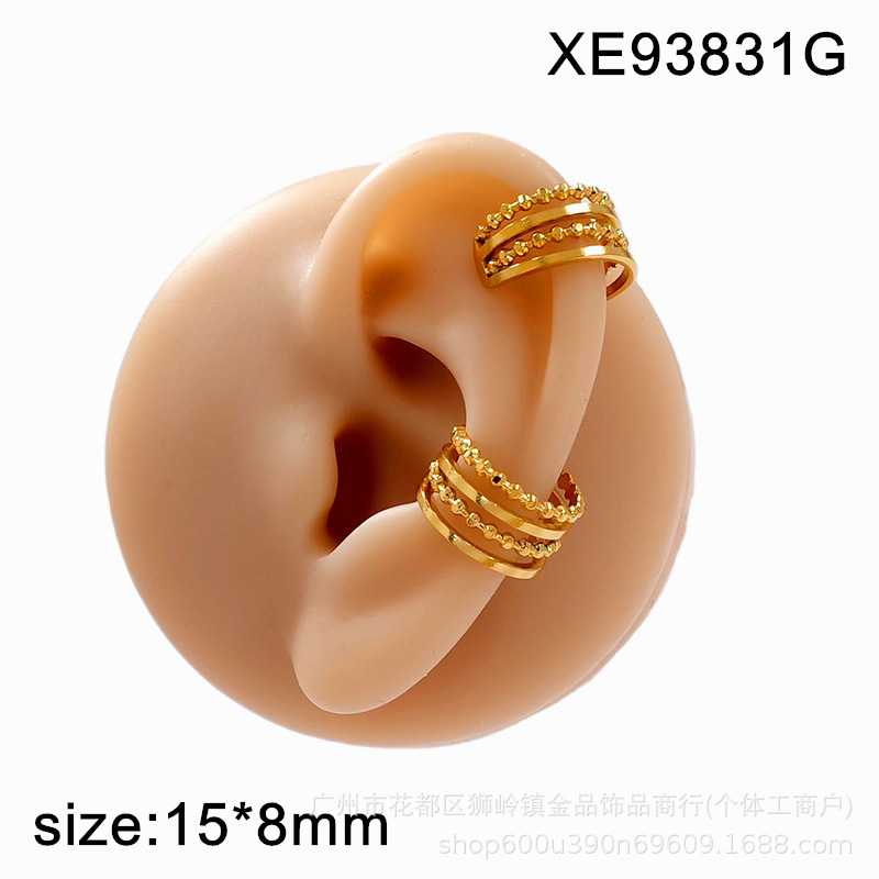 Aretes de acero de titanio de estilo retro transfronterizo no se desvanecen nicho femenino de lujo ligero de alto nivel accesorios de abertura de acero inoxidable