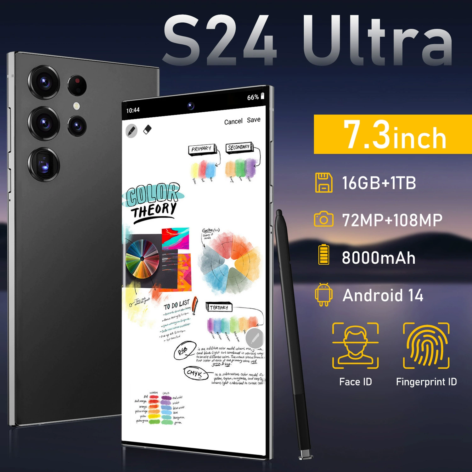 (Граница торговля), мобильный телефон, S24, S24 Ultra, 7.3 дюйма, широкоформатный экран, пожелание