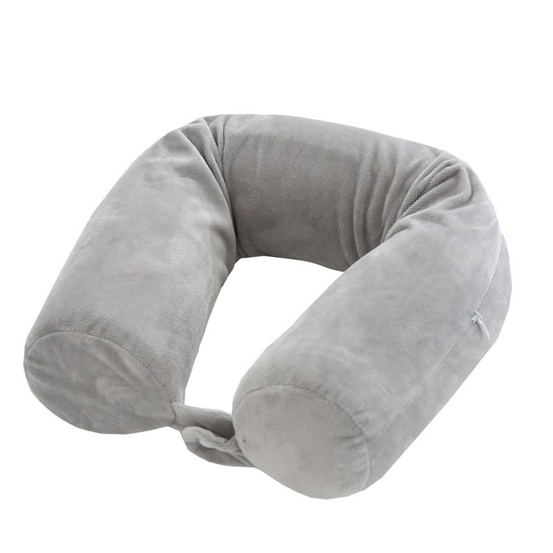 Cross-border Bendable Travel Nap Support Long Cylindrical Neck Memory Foam U-shaped Pillow_voghion.com