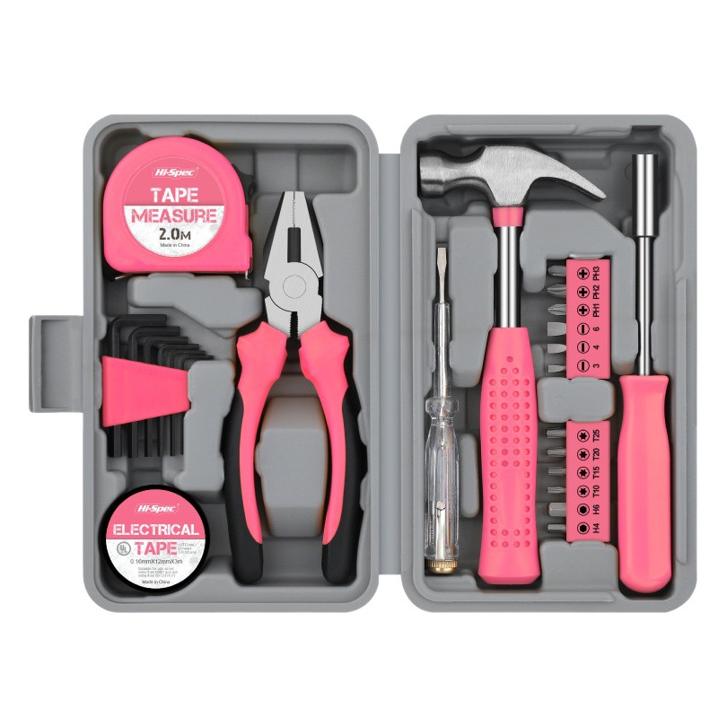 Morita Rosa multi-funcional herramienta de regalo traje alicates hardware del hogar reparación del hogar Caja de Herramientas traje de combinación