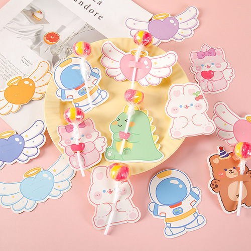 Children's Day cute ins cartoon pattern lollipop decorative paper card DIY decorative card insert card small gift