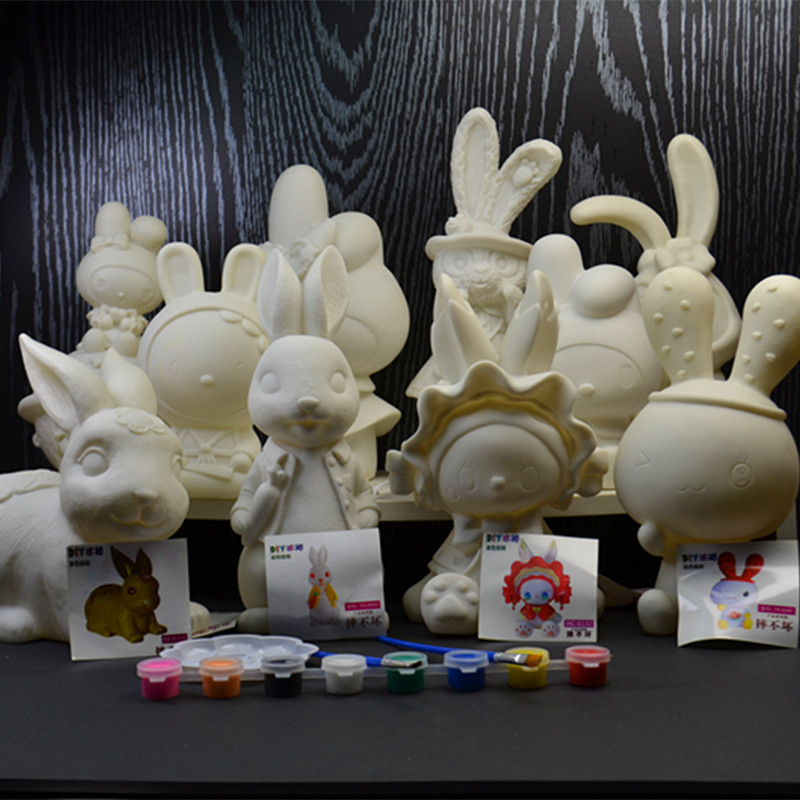Alcancía de Conejo de Vinilo DIY para Pintar e Irrompible para Niños