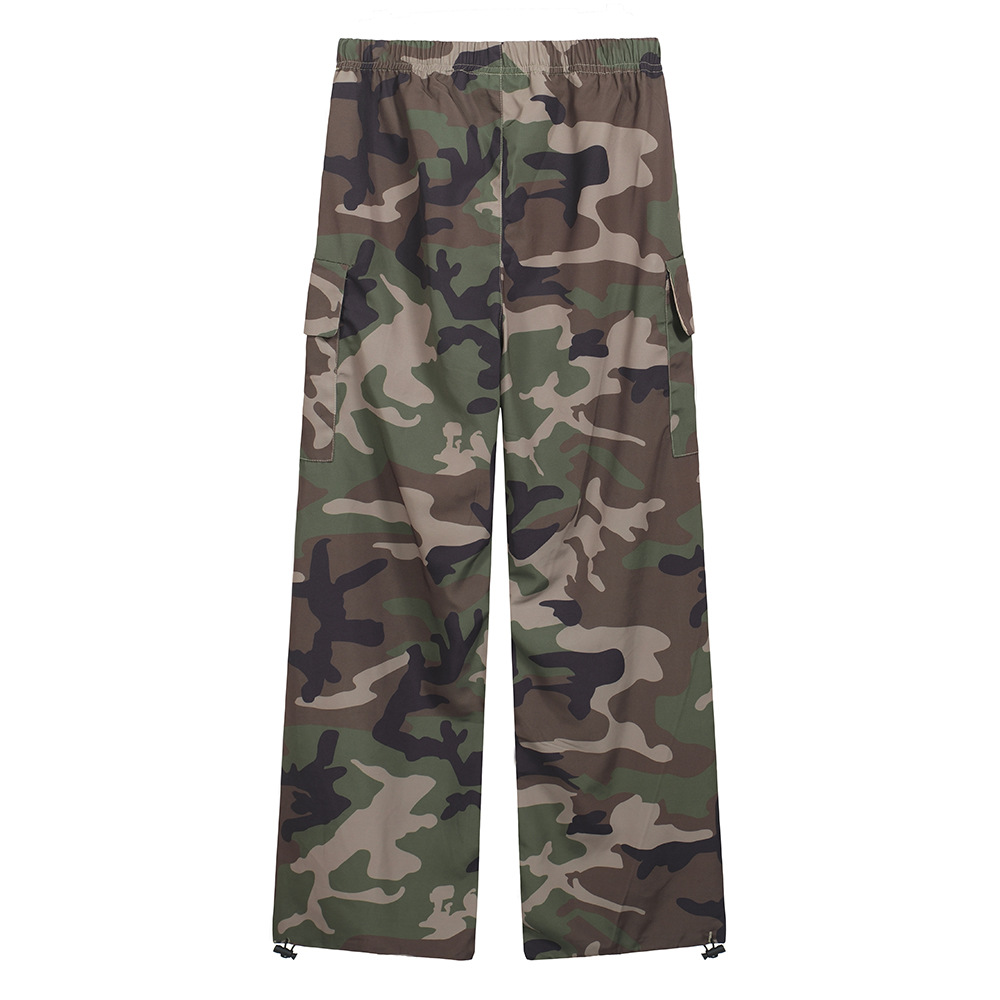 24FW FOG ESSENTIALS Pantalones de trabajo sueltos camuflados para hombres y mujeres pantalones casuales