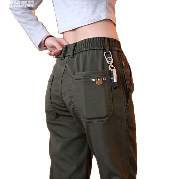 Men's universal thin wear-resistant trousers with zipper