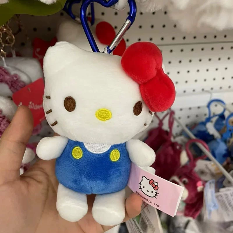 Брелок-подвеска Hello Kitty плюшевый, универсальный, маленький 2,8×2,2 см с металлическим карабином